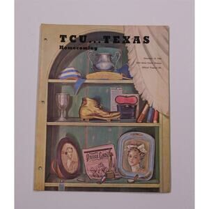 TCU vs Texas Nov 12, 1966 Homecoming Football Program+ Ticket Stub